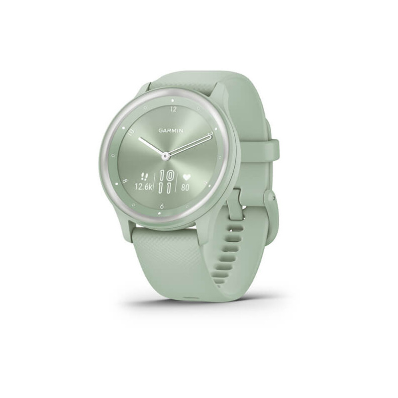 Garmin vívomove Sport Silver / Cool Mint silikonový řemínek