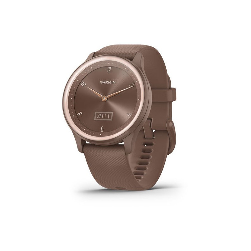 Garmin vívomove Sport Peach Gold / Cocoa silikonový řemínek