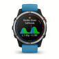 Garmin quatix 7 Glass, Silver / Blue Silicone Band