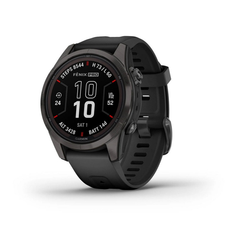 Garmin fenix 7S PRO Sapphire Solar Carbon Gray DLC Titanium / Black Band