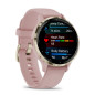 Garmin Venu 3S nerezová luneta Soft Gold, pouzdro Dust Rose, silikonový