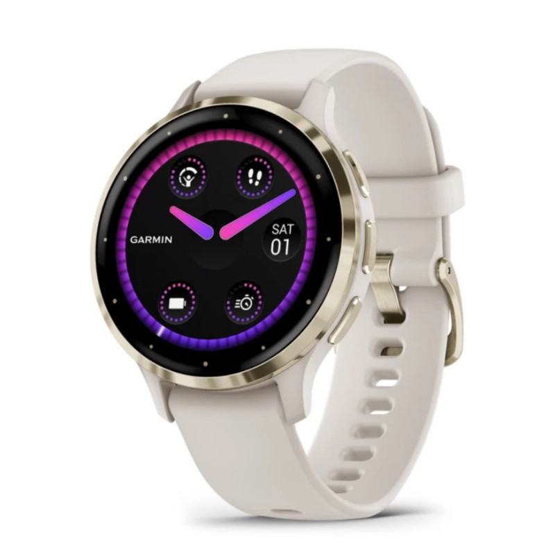 Garmin Venu 3S Soft Gold / Ivory, Silicone Band