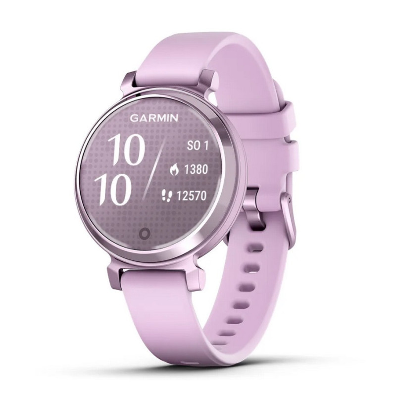 Garmin Lily 2, Metallic Lilac / Lilac, silikonový řemínek