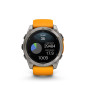 Garmin fēnix 8 – 51 mm, AMOLED, Sapphire, Titanium s Orange/Graphite silikonovým řemínkem Garmin fēnix 8 – 51 mm, AMOLED, Sapphire, Titanium s Orange/Graphite silikonovým řemínkem