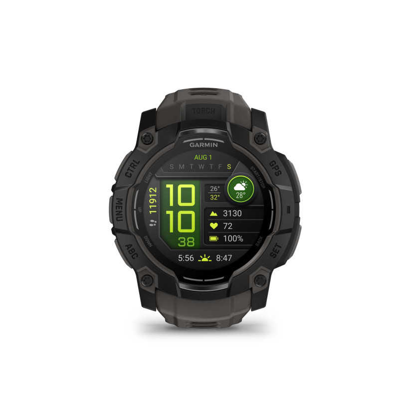 Garmin Instinct 3 - 50mm, AMOLED, Black s charcoal páskem