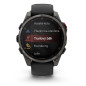 Garmin Fenix 8 Pro – 47 mm, AMOLED, Sapphire, Carbon grey DLC titanium s Black/Pebble Grey silikonovým řemínkem