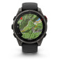 Garmin Fenix 8 Pro – 47 mm, AMOLED, Sapphire, Carbon grey DLC titanium s Black/Pebble Grey silikonovým řemínkem