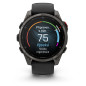 Garmin Fenix 8 Pro – 47 mm, AMOLED, Sapphire, Carbon grey DLC titanium s Black/Pebble Grey silikonovým řemínkem