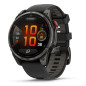 Garmin Fenix 8 Pro – 47 mm, AMOLED, Sapphire, Carbon grey DLC titanium s Black/Pebble Grey silikonovým řemínkem