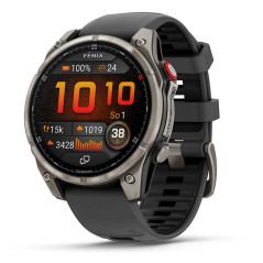 Garmin Fenix 8 Pro – 47 mm, AMOLED, Sapphire, Titanium se silikonovým řemínkem Graphite/Black