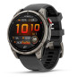 Garmin Fenix 8 Pro – 47 mm, AMOLED, Sapphire, Titanium se silikonovým řemínkem Graphite/Black