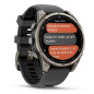 Garmin Fenix 8 Pro – 47 mm, AMOLED, Sapphire, Titanium se silikonovým řemínkem Graphite/Black