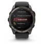 Garmin Fenix 8 Pro – 51 mm, AMOLED, Sapphire, Carbon grey DLC titanium s Black/Pebble Grey silikonovým řemínkem