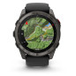 Garmin Fenix 8 Pro – 51 mm, AMOLED, Sapphire, Carbon grey DLC titanium s Black/Pebble Grey silikonovým řemínkem