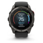 Garmin Fenix 8 Pro – 51 mm, AMOLED, Sapphire, Carbon grey DLC titanium s Black/Pebble Grey silikonovým řemínkem