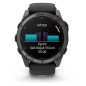 Garmin Fenix 8 Pro – 51 mm, AMOLED, Sapphire, Carbon grey DLC titanium s Black/Pebble Grey silikonovým řemínkem