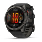 Garmin Fenix 8 Pro – 51 mm, AMOLED, Sapphire, Carbon grey DLC titanium s Black/Pebble Grey silikonovým řemínkem