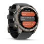 Garmin Fenix 8 Pro – 51 mm, AMOLED, Sapphire, Titanium se silikonovým řemínkem Graphite/Black