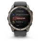 Garmin Fenix 8 Pro – 51 mm, AMOLED, Sapphire, Titanium se silikonovým řemínkem Graphite/Black