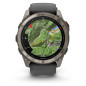 Garmin Fenix 8 Pro – 51 mm, AMOLED, Sapphire, Titanium se silikonovým řemínkem Graphite/Black