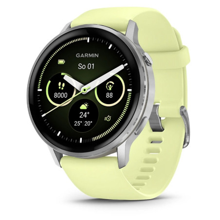 Garmin Venu 4 - 45mm, Silver / Citron silikonový řemínek