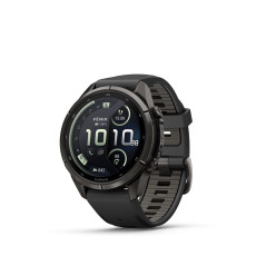 Garmin fenix 9 Pro - inReach, 43 mm, Carbon Gray DLC Titanium se silikonovým řemínkem Black/Pebble Gray