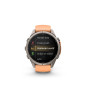 Garmin fenix 9 Pro - inReach, 43 mm, Titanium se silikonovým řemínkem Shell Pink / Autumn Orange