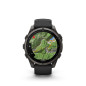 Garmin fenix 9 – 47mm, Carbon Gray DLC Titanium se silikonovým řemínkem Black