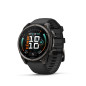 Garmin fenix 9 – 47mm, Carbon Gray DLC Titanium se silikonovým řemínkem Black