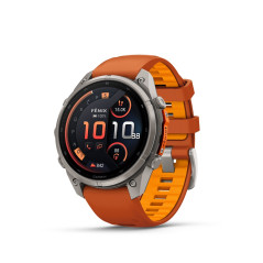 Garmin fenix 9 Pro - 47mm, inReach, Titanium se silikonovým řemínkem Autumn Orange / Spark Orange