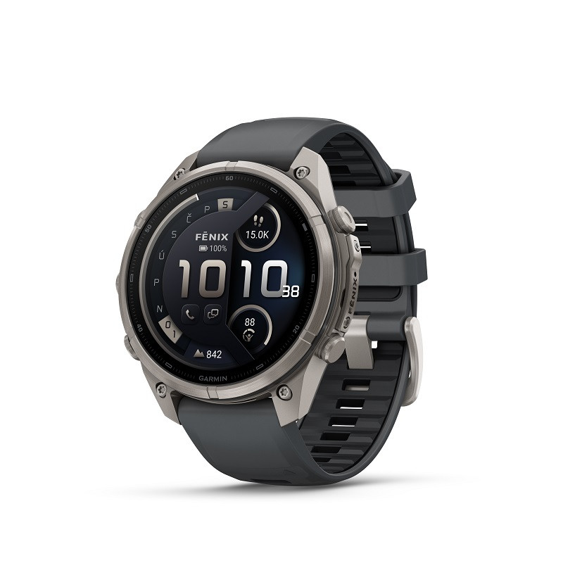Garmin fenix 9 Pro - 47mm, inReach, Titanium se silikonovým řemínkem Graphite/Black Garmin fenix 9 Pro - 47mm, inReach, Titanium se silikonovým řemínkem Graphite/Black