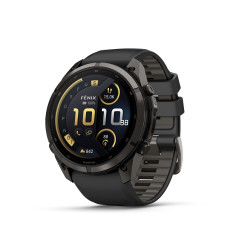 Garmin fenix 9 Pro - 51mm, inReach, Carbon Gray DLC Titanium se silikonovým řemínkem Black/Pebble Gray