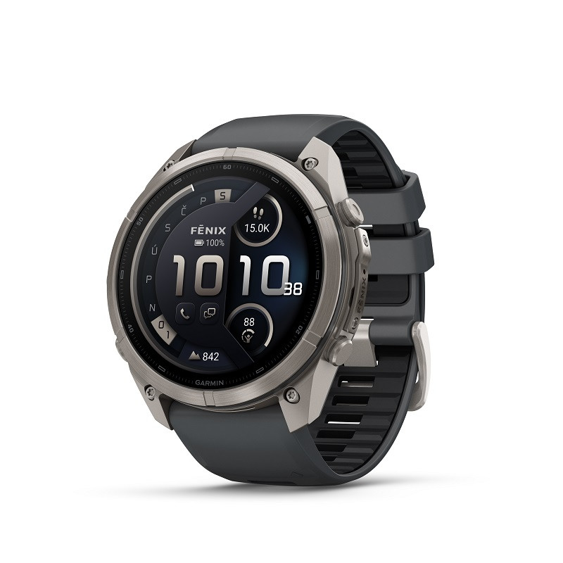 Garmin fenix 9 Pro - 51mm, inReach, Titanium se silikonovým řemínkem Graphite/Black Garmin fenix 9 Pro - 51mm, inReach, Titanium se silikonovým řemínkem Graphite/Black